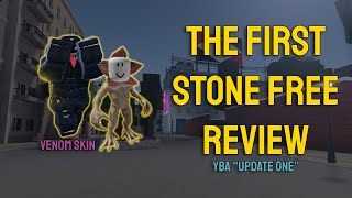 YBA The FIRST Shiny Stone Free Review VENOM STONE FREE SKIN SHOWCASE [upl. by Edee]