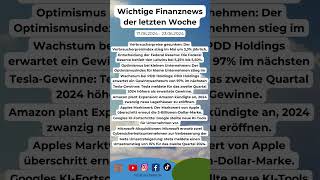 📊 Die wichtigsten Finanznachrichten der Woche 📊 finanznews finanzen wirtschaftsnews [upl. by Aihsinyt]