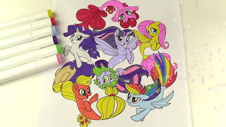 My Little Pony Movie Coloring Book Pages Sea Ponies Mane 6 [upl. by Budwig]