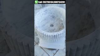 Fluted Design Tabletop Washbasin architecture interiordesign designer marble handicraft [upl. by Anerys]