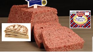 Scotish food 2 Square Sausage Tattie Scone Plain Bread [upl. by Enelehcim420]