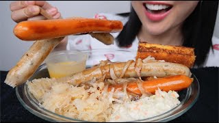 BANGERS amp MASH ASMR EATING SOUNDS LIGHT WHISPERS  SASASMR [upl. by Wollis508]