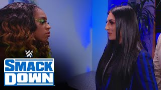 Sonya Deville informs Naomi she will face her next week SmackDown Oct 8 2021 [upl. by Rafaelia]