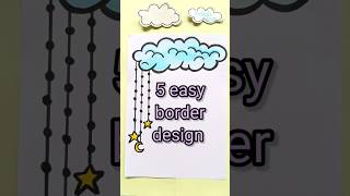 EASY BORDER DESIGNSPROJECT WORK DESIGNSCORNER AND SIDE BORDER DESIGN borderdesigns shorts [upl. by Hatnamas536]