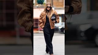 Rosie HuntingtonWhiteleys Stylish London Outfit style fashion [upl. by Mellie]