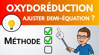 💡 MÉTHODE 💡 Comment ajuster une demiéquation doxydoréduction   PhysiqueChimie [upl. by Acnalb]