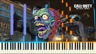 CoD Black Ops 2 Zombies Theme Damned  Piano Synthesia Tutorial [upl. by Uyekawa]