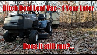 Ditch Deal Leaf Vac  1 Year Later [upl. by Trebeh]