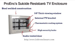 Suicide Resistant TV Enclosure by ProEnc  Ultimate Suicide Resistant TV Housings [upl. by Beka]