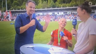 FC Bayern  TSG Hoffenheim  Linda Dallmann Interview [upl. by Felt]