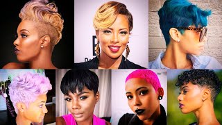 ❤️🔥💯Pixie Short Hairstyles  Short Pixie Style Hairstyles and Haircuts for Black Women 👍 [upl. by Averill]