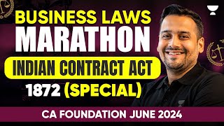 Indian Contract Act 1872 Special  Business Laws Marathon  CA Foundation  CA Ankit Oberoi [upl. by Yllib]