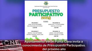 Ayuntamiento Verón Punta Cana invita a conocimiento de Presupuesto Participativo del próximo año [upl. by Enrev]