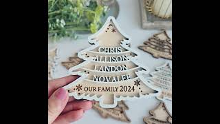 Custom Family Christmas Ornament  Family Christmas Tree 👨‍👩‍👧‍👦🎄 [upl. by Dlabihcra]