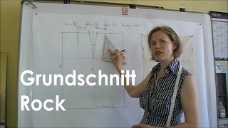 Schnittkonstruktion Rock Grundschnitt [upl. by Ab]