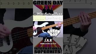 Green Day  JAR Bass Line greenday mikedirnt billiejoearmstrong basstab bassline basscover [upl. by Killoran]