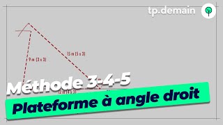 La méthode 345 pour limplantation dune plateforme avec des angles droits [upl. by Dnalwor]