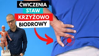 ĆWICZENIA na STAW KRZYŻOWO BIODROWY ból kręgosłupa [upl. by Elolcin]