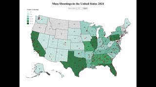 Mass Shootings in the United States Choropleth [upl. by Wiencke]