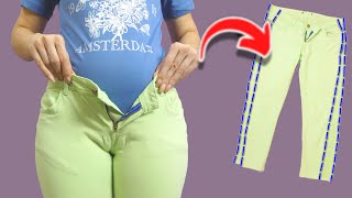 Useful sewing trick to up size trousers bigger at the waist [upl. by Nedyarb132]