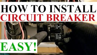 HOW TO INSTALL a Circuit Breaker DoublePole Breaker EASY AND SAFE [upl. by Ludly137]