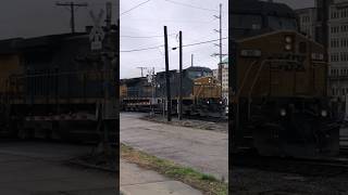 5 locomotives blow through the crossing [upl. by Silber]