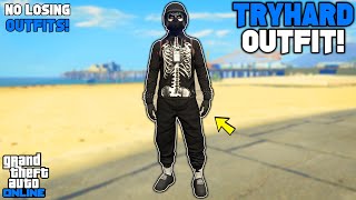 Easy Black Joggers Ripped Shirt Glitch Tryhard Modded Outfit In GTA 5 Online No Transfer [upl. by Kerman]