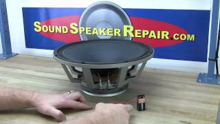 Testing a speaker with a 9 volt battery [upl. by Robers]