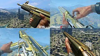 Dying Light 1 and Dying Light 2 All Golden Guns Weapons Full Animations and Sounds [upl. by Chappie130]