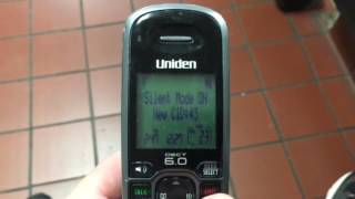 Quick way to turn off silent mode on a uniden phone [upl. by Assirual]