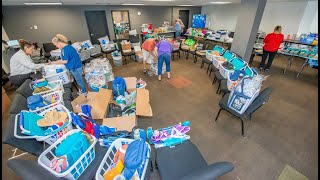 Community Partners and Social Workers Unite to Pack Gift Baskets for Graduating Foster Youth [upl. by Yasnil]