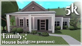 5K BLOXBURG FAMILY HOUSE BUILD NO GAMEPASS [upl. by Sinai]