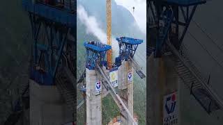 Tower crane is used in bridge constructiontower crane [upl. by Naitsabes]