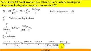 Wyrażenia algebraiczne i procenty  Zadanie 10  Matfiz24pl [upl. by Llemart594]