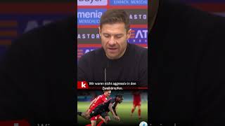 Xabi Alonso ärgert sich über die Einstellung seiner Mannschaft shorts [upl. by Airebma93]