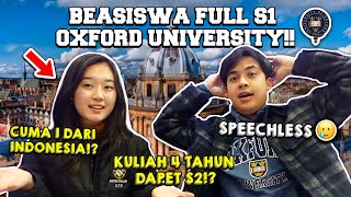 GILE DAPET BEASISWA FULL DI OXFORD UNIVERSITY CUMA 1 DARI INDONESIA SPEECHLESS [upl. by Gomar]