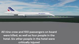 CONCORDE Air France Flight 4590CVR  Roblox Crash Animation [upl. by Rolandson]