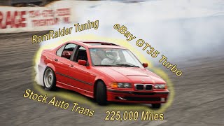 BMW E36 Turbo Automatic Trans Drifting  MaXpeedingRODS eBay GT35 on RomRaider [upl. by Limber]