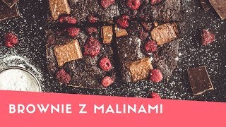 Obłędnie czekoladowe brownie z malinami 😋 [upl. by Drahnreb772]