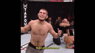 The crowd HATED Khabib after this finish 😂 ufc [upl. by Arjun]