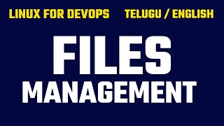 Linux  File Management  freshers  NonIT Employees  Gap Students  by kk [upl. by Ayhtak]