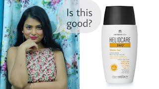 Review of Helio Care 360 water gel sunscreen Hindi [upl. by Sivrep897]