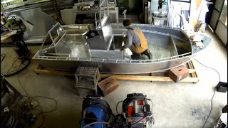 16 foot welded aluminum boat build [upl. by Tsepmet]