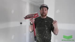 How to Use a 12Inch Drywall Flat Box for a Final Skim Coat  Video 66 [upl. by Nirret515]