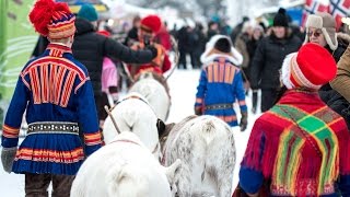 Jokkmokk Winter Market in Lapland Sweden  Jokkmokk marknad  Swedish Lappland reindeer [upl. by Bridgette538]