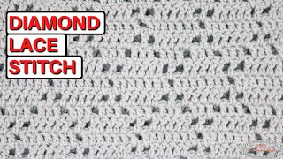 How to CROCHET DIAMOND LACE Stitch [upl. by Leda]