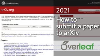 How to submit a paper to arXiv 2021 [upl. by Othelia]