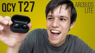 QCY T27 ArcBuds Lite Unboxing e Review Completo Fone BOM e Barato vale a pena Comprar [upl. by Dremann]