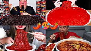 SPICIEST NOODLES In The Planet Eat By MUKBANGERS🌶️🍜🥵🔥 [upl. by Keese839]