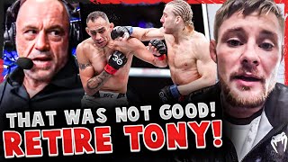 REACTIONS to Tony Ferguson vs Paddy Pimblett Bryce Mitchell STATEMENT on SCARY KNOCKOUT UFC 296 [upl. by Aissila]